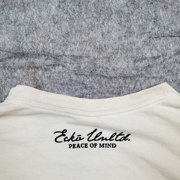 Ecko Unlimited Mens 2XL XXL Peace of Mind Graphic Tee Puff Skull Y2K 90s - Picture 7 of 11